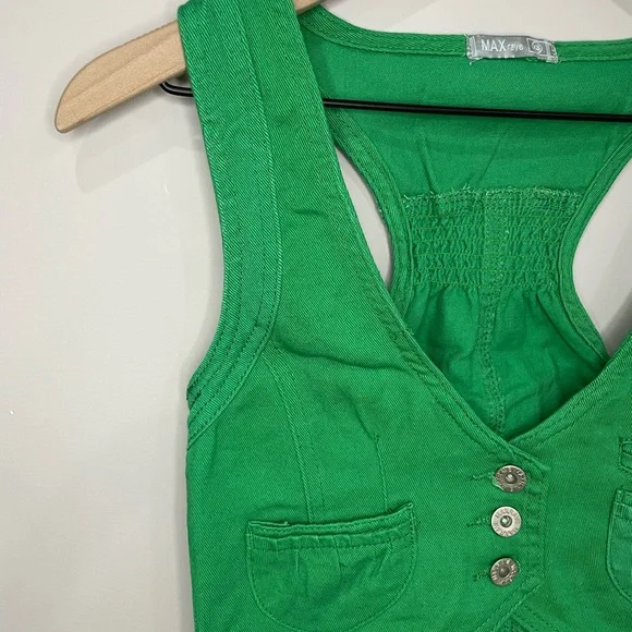 MAX rave cropped racer back vest - Picture 2 of 8